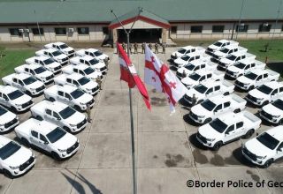 EU  hat 30 Geländefahrzeuge der georgischen Grenzpolizei übergeben