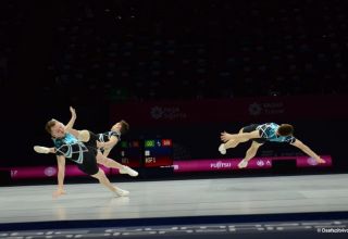 Der erste Tag der 16. Aerobic-Weltmeisterschaft beginnt in Baku