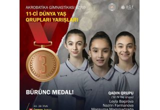 Aserbaidschanische Turnerinnen gewannen Bronze bei den Weltmeisterschaften in Genf