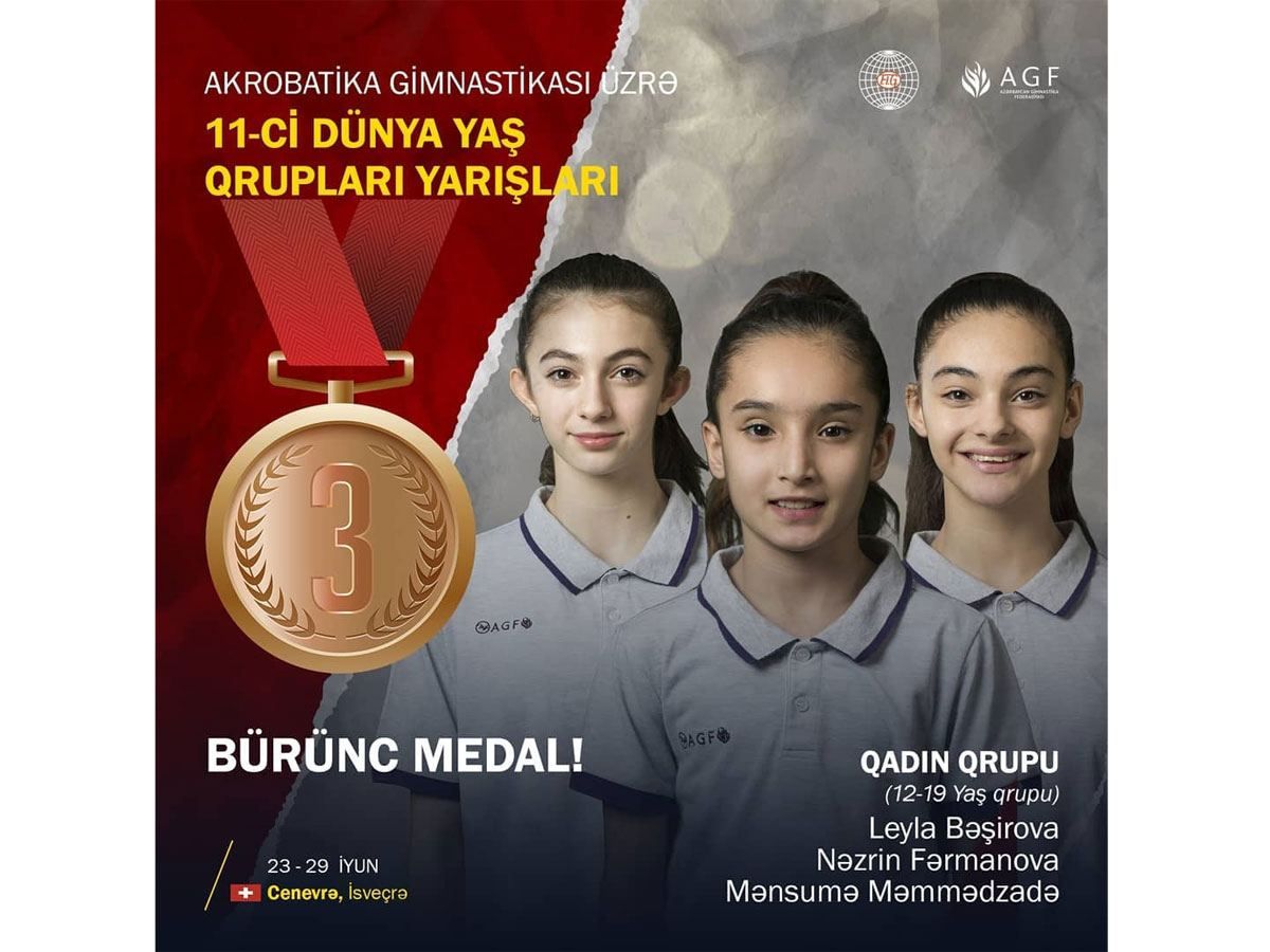 Aserbaidschanische Turnerinnen gewannen Bronze bei den Weltmeisterschaften in Genf