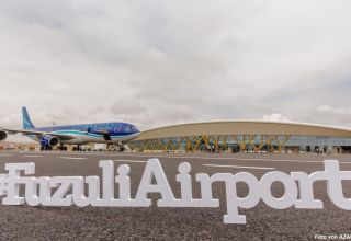 „Siegesstraße“ wurde aus der Luft gelegt - Fizuli Internationaler Flughafen