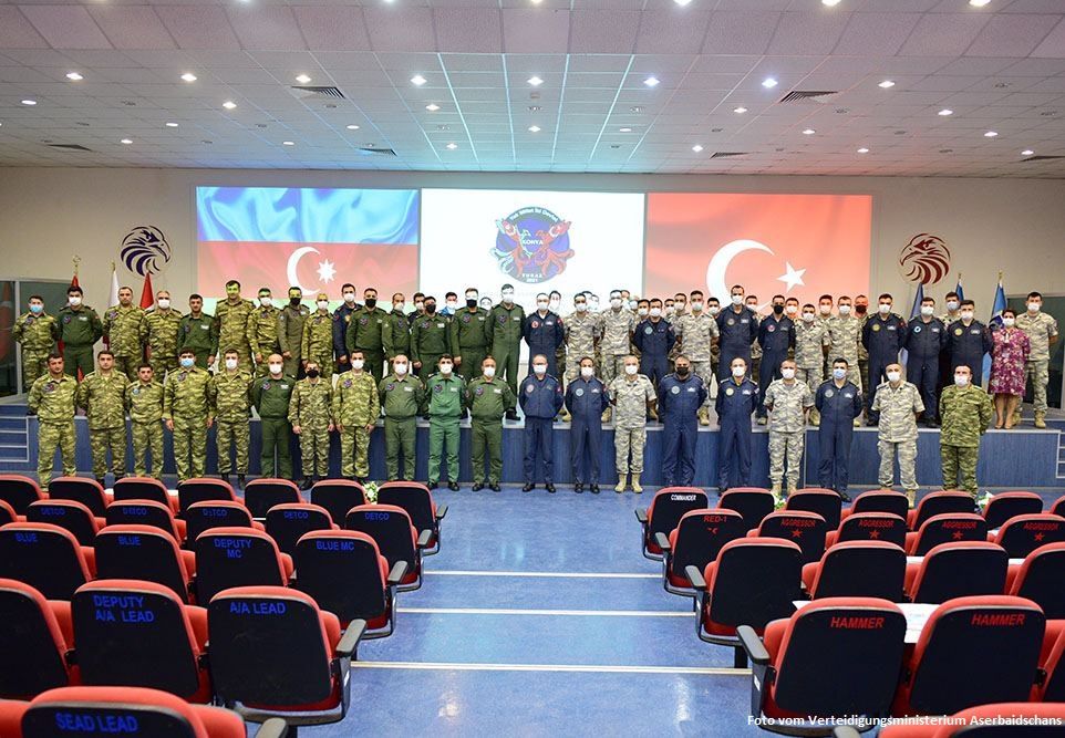 Die Abschlusszeremonie der gemeinsamen Trainings der Luftstreitkräfte Aserbaidschans und der Türkei fand statt