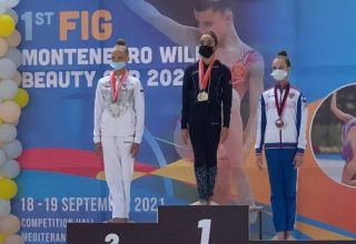 Aserbaidschanische Turner gewinnen  sechs Medaillen in Montenegro