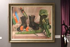 Gemälde und Skulpturen zum Gedenken an die aserbaidschanische Helden des 44-tägigen Karabach Krieges - Gallery Thumbnail