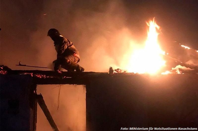 Bei einem Brand in Almaty wurden 37 Menschen verletzt