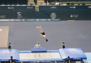 Finalisten im Einzelprogramm bei den Männern beim Trampolin-Weltpokal in Baku ermittelt