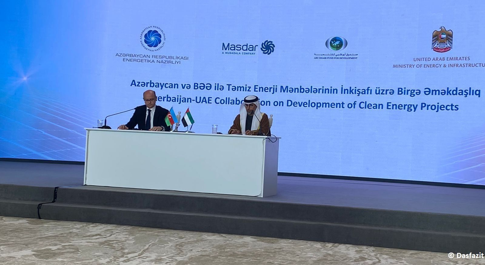 Zwischen Aserbaidschan und Masdar aus VAE wurden Absichtserklärungen im Bereich der erneuerbaren Energien unterzeichnet