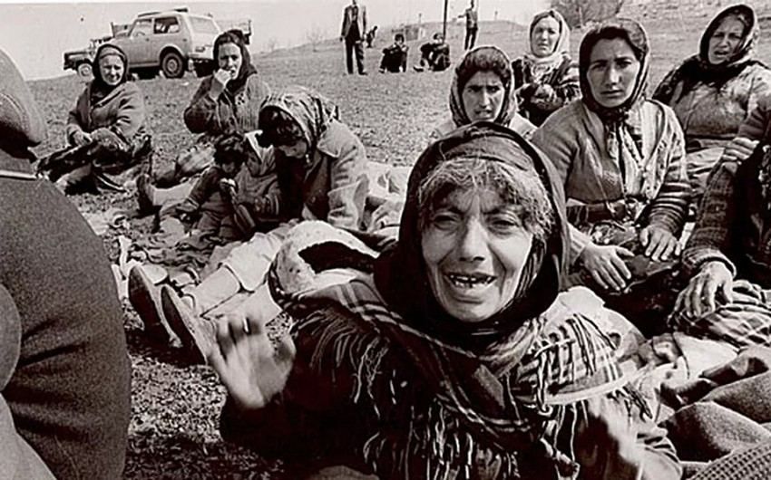 Armenier haben vor meinen Augen eine Frau lebendig verbrannt. 30. Jahrestag des Agdaban Massakers
