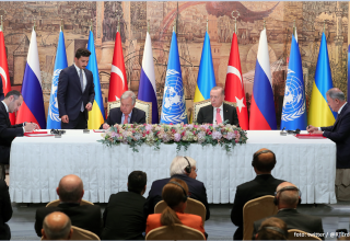 Zwischen der Türkiye, Russland, der UNO und der Ukraine wurde in Istanbul ein Abkommen über einen Getreidekorridor unterzeichnet.