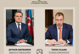 Der aserbaidschanische Außenminister und Sonderbeauftragte für den Südkaukasus erörterte die Situation in Karabach
