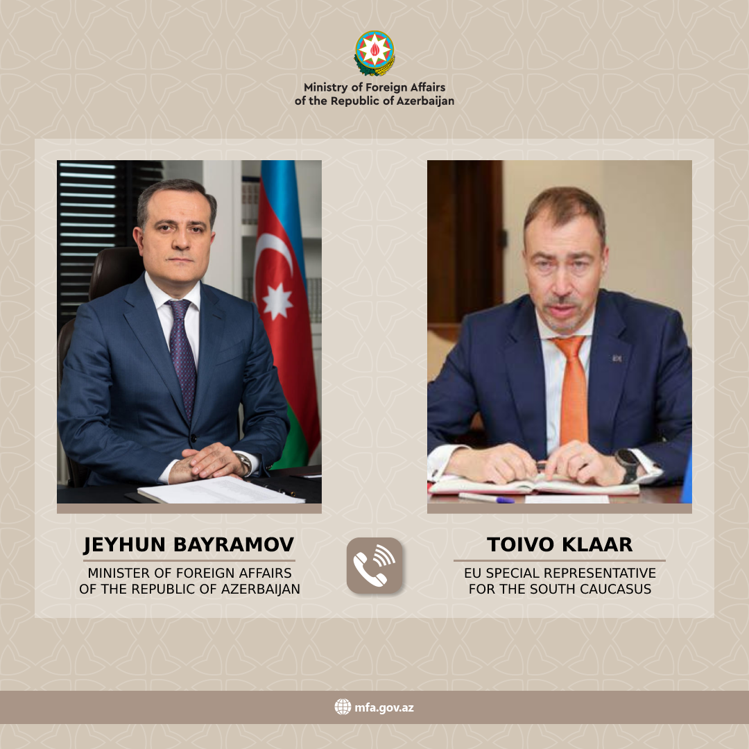 Aserbaidschanischer Außenminister und Sonderbeauftragter für den Südkaukasus erörtern Lage in Karabach