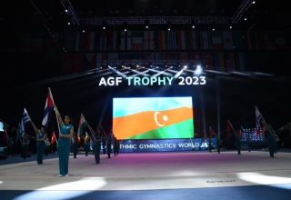 Eröffnung des FIG-Weltpokals in Rhythmischer Sportgymnastik in Baku