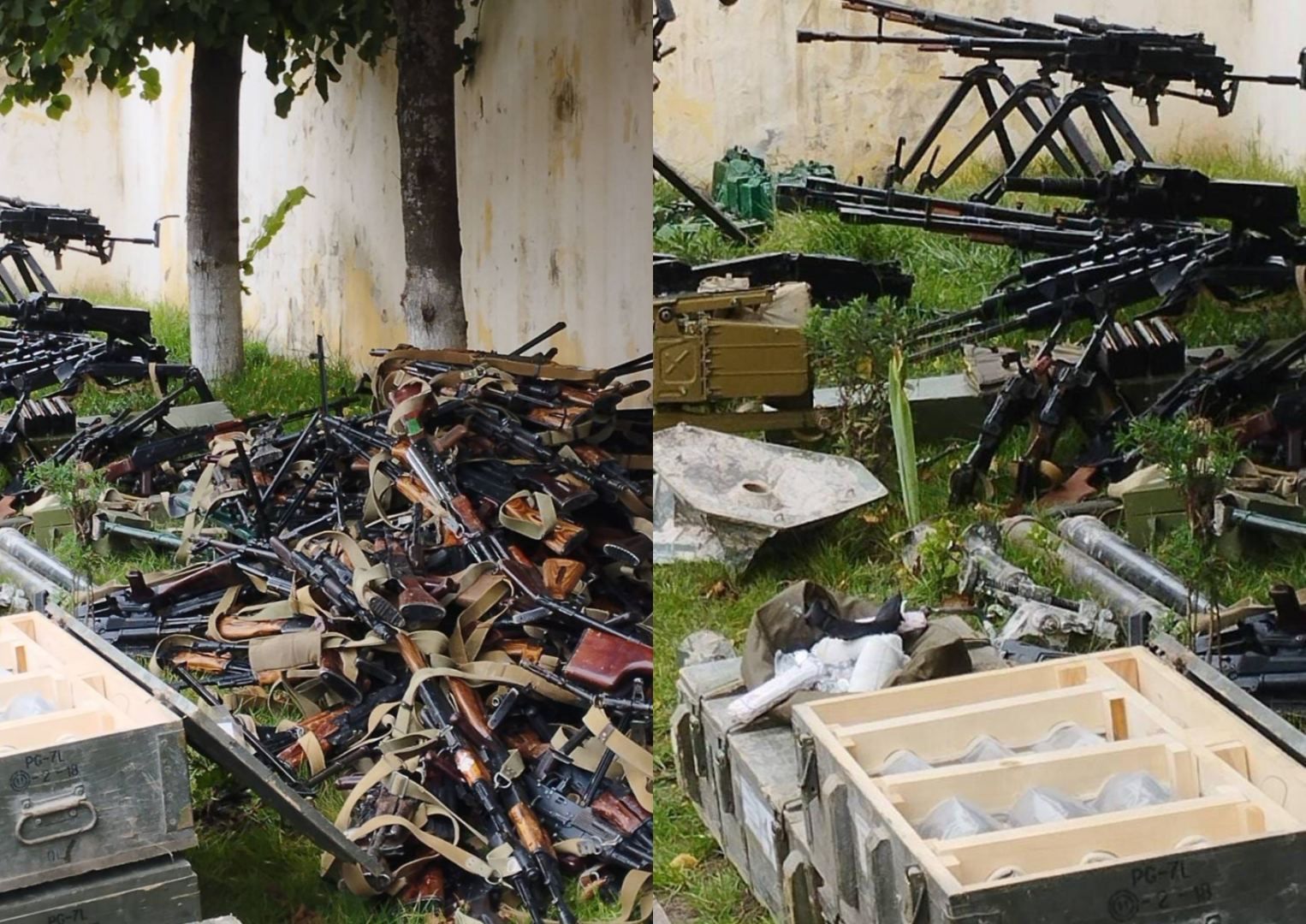 Armenische illegale bewaffnete Gruppen in Karabach geben ihre Waffen ab
